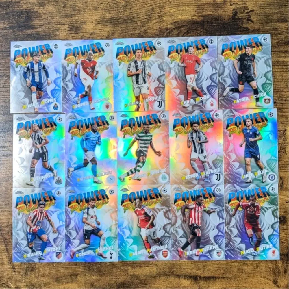 2025-26 Topps Chrome UEFA Power Players Insert Lot 15 Cards Lukaku Martinelli